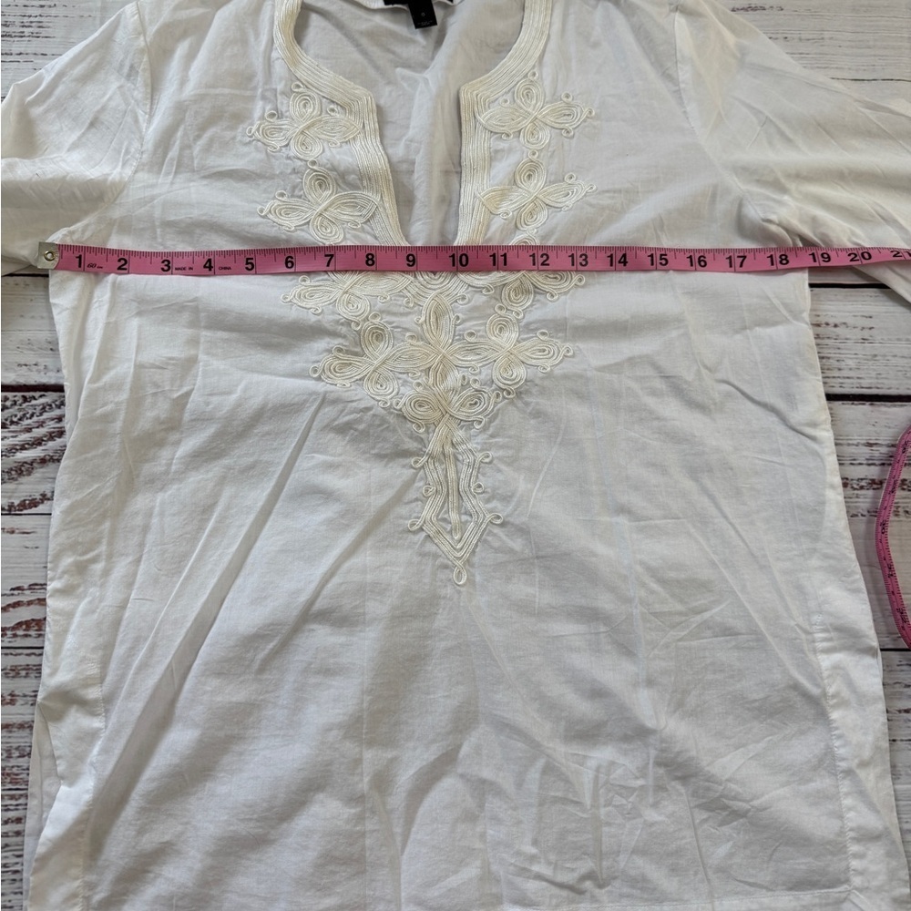 J Crew Embroidered 100% cotton tunic top size XS - Picture 7 of 8